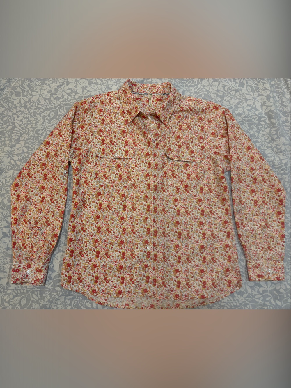Mountain Khakis MK Women’s Floral Button down Shirt, Size L